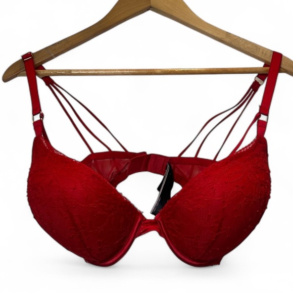 Victoria’s Secret Very Sexy Push Up Bra Red Lace size 36DDD - Picture 1 of 10